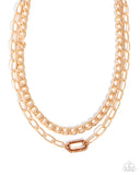 Lethal Luminescence - Brown - Paparazzi Accessories - Necklace