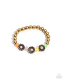 Blending Blooms - Brass - Paparazzi Accessories - Bracelet