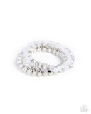 Sanctified Stack - White - Paparazzi Accessories - Bracelet