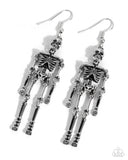Rattle My Bones - Silver - Paparazzi Accessories - Earring