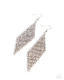 Cascading Cotillion - White - Paparazzi Accessories - Earring
