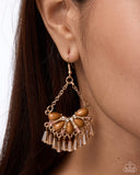 Meticulous Malibu - Brown - Paparazzi Accessories - Earring