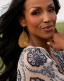 Stamped Sensation - Gold - Paparazzi Accessories - Earring - Jewelry with Erin Binford