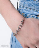Defiant Drama - Silver - Paparazzi Accessories - Bracelet