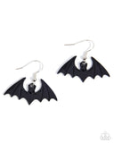 Bat Cave - Black - Paparazzi Accessories - Earring