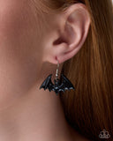 Bat Cave - Black - Paparazzi Accessories - Earring
