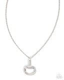 Stirrup Season - Silver - Paparazzi Accessories - Necklace