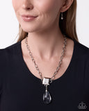 Square Sway - White - Paparazzi Accessories -Necklace