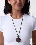 Ornate Observation - Brass - Paparazzi Accessories - Necklace