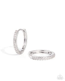 Wouldnt It Be Lovely? - White - Paparazzi Accessories - Interchangeable Earring Charm- BASE HOOPS