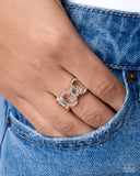 Interlocked Ideology - Gold - Paparazzi Accessories - Ring
