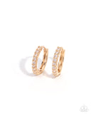Enigmatic Elegance - Gold - Paparazzi Accessories - Interchangeable Earring Charms- BASE HOOP