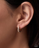 Enigmatic Elegance - Gold - Paparazzi Accessories - Interchangeable Earring Charms- BASE HOOP