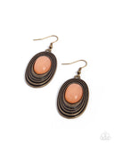 Rippling Range - Brass - Paparazzi Accessories- Earring - Jewelry with Erin Binford