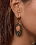 Rippling Range - Brass - Paparazzi Accessories- Earring - Jewelry with Erin Binford