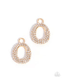 Unbound Elegance - Gold - Paparazzi Accessories - Interchangeable Earring Charm- CHARM ONLY