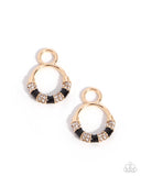 Blissful Bling - Black - Paparazzi Accessories - Interchangeable Earring Charm- CHARM ONLY