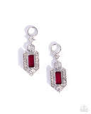 Swooning Sheen and Ecstatic Elegance- Red - Paparazzi Accessories - Interchangeable Earring Charm Set