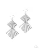 Comfortably Crimped - Silver - Paparazzi Accessories - Earring - Jewelry with Erin Binford