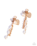 Sweetheart Sheen - White - Paparazzi Accessories - Interchangeable Earring Charm- CHARM ONLY