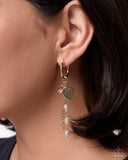 Sweetheart Sheen - White - Paparazzi Accessories - Interchangeable Earring Charm- CHARM ONLY