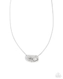Trendy Tell - White - Paparazzi Accessories - Necklace