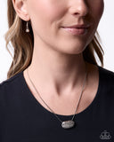 Trendy Tell - White - Paparazzi Accessories - Necklace
