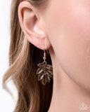 Autumnal Leaves - Gold - Paparazzi Accessories - Earring