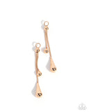 Abstract Assist - Gold - Paparazzi Accessories - Interchangeable Earring Charm- CHARM ONLY