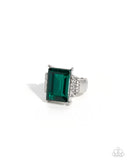 Emerald Engagement - Green - Paparazzi Accessories - Ring