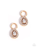 Swooning Sheen and Elegant Evidence - Gold - Paparazzi Accessories - Earring Interchangeable Charm Set