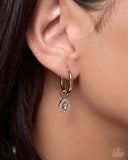 Swooning Sheen and Elegant Evidence - Gold - Paparazzi Accessories - Earring Interchangeable Charm Set