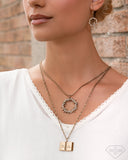 Forgiven in Faith plus mystery coordinating item- Gold- Paparazzi Accessories - 2 Piece Set