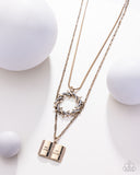 Forgiven in Faith plus mystery coordinating item- Gold- Paparazzi Accessories - 2 Piece Set