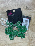 Cactus Cameo - Green - Paparazzi Accessories - Earring - Jewelry with Erin Binford