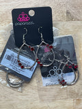 Shop Till You DROPLET - Red - Paparazzi Accessories - Earring - Jewelry with Erin Binford