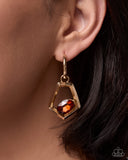 Swooning Sheen and Pointed Premise - Gold - Paparazzi Accessories - Earring Interchangeable Charm Set