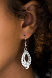 Glam Crush - White - Paparazzi Accessories - Earring - Jewelry with Erin Binford