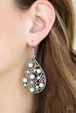 Glowing Vineyards - Green - Paparazzi Accessories - Earring - Jewelry with Erin Binford