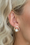 Stylishly Suave - Gold - Paparazzi Accessories - Earring - Jewelry with Erin Binford