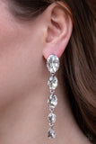 Red Carpet Radiance - White - Paparazzi Accessories - Earring - Jewelry with Erin Binford