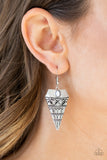 Jurassic Journey - White - Paparazzi Accessories - Earring - Jewelry with Erin Binford