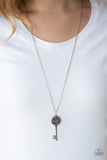 Key Keepsake - Silver - Paparazzi Accessories - Necklace - Jewelry with Erin Binford