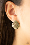 Seasonal Bliss - Brass - Paparazzi Accessories - Earring - Jewelry with Erin Binford