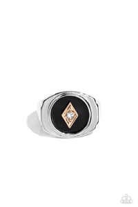 Alumni - Black- Paparazzi Accessories - Ring - Jewelry with Erin Binford