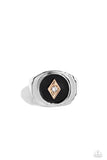 Alumni - Black- Paparazzi Accessories - Ring - Jewelry with Erin Binford