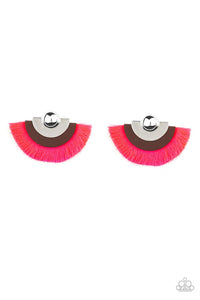 Fan the Flamboyance- Pink- Paparazzi Accessories - Earring - Jewelry with Erin Binford
