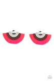 Fan the Flamboyance- Pink- Paparazzi Accessories - Earring - Jewelry with Erin Binford