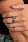 Slanted Shimmer - Silver - Paparazzi Accessories - Ring - Jewelry with Erin Binford