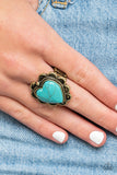 Desert Desire - Brass - Paparazzi Accessories - Ring - Jewelry with Erin Binford